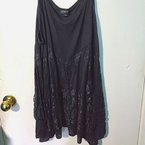 Torrid Shark Bite Flowy Black Tank